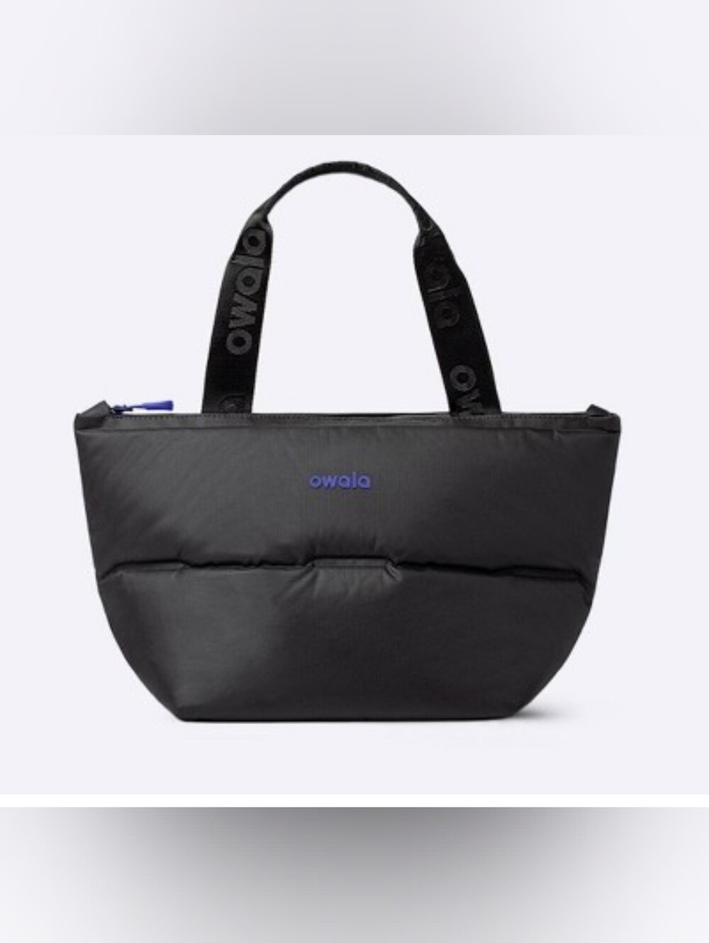 Owala Insulated Tote The Puffer Mini Eight Can 7.4 Quart Cooler After Dark Black
